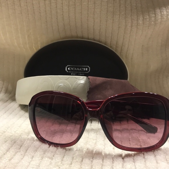Coach Accessories - Coach sunglasses maroon